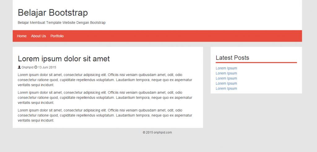 belajar bootstrap untuk membuat template website